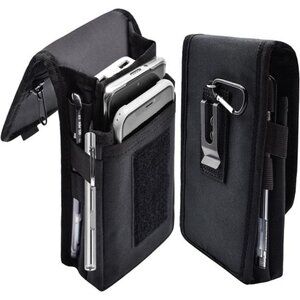 Dual Phone Holster,Belt Phone Pouch, Large Smartphone Pouch Cell Phone Holder